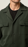 Giacca camicia uomo verde militare