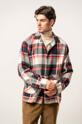 Camicia overshirt a quadri rossa