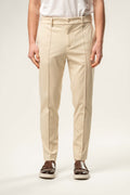Pantalone Elegante Slim Fit Beige Chiaro PFU176