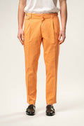 Pantalone Chinos con Pinces Slim Fit Arancione PFU134/2