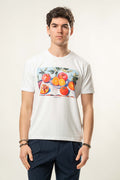 T-Shirt Karl Mommoo con stampa “Mediterranean Fruits” – Bianco