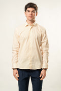 Camicia Karl Mommoo con micro stampa geometrica – Giallo chiaro