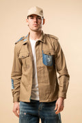 Camicia Military Patch Beige B4965999