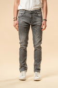 Jeans uomo slim fit denim grigio