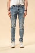 Jeans uomo slim fit denim chiaro