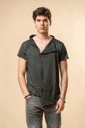 Maglia uomo rock con cappuccio