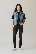 Gilet Denim Donna Elasticizzato 95% Cotone
