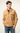 Giacca camicia uomo a righe sottili cammello