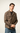 Giacca camicia uomo fantasia micro texture marrone