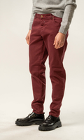 Jeans colorato cropped bordeaux