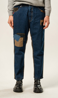 Jeans cropped con toppe