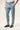 Pantalone Elegante Slim Fit Azzurro Polvere PFU176