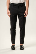Pantalone Chinos con Pinces Slim Fit Nero PFU134/2