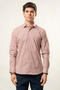Camicia Karl Mommoo con micro stampa geometrica – Rosa