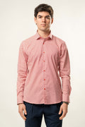 Camicia Karl Mommoo con micro stampa geometrica – Rosso