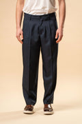 Pantalone Japan con Pinces Blu Navy B332948484