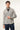 Camicia uomo fantasia micro stampa con foulard – Beige/nero