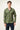 Camicia uomo verde con foulard – Collo coreano