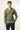 Camicia uomo verde con foulard – Collo coreano