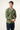 Camicia uomo verde con foulard – Collo coreano