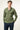 Camicia uomo verde con foulard – Collo coreano