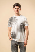 T-shirt uomo vintage stampa lettering