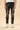 Jeans uomo slim fit denim nero destroyed