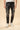 Jeans uomo slim fit denim nero destroyed