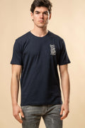 T-Shirt Karl Mommoo con ricamo Bulldog – Blu Navy