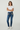 Jeans Slim Donna con Applicazioni Cucite a Mano