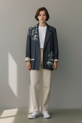 Giacca Chambray con Castoni – Taglia Unica